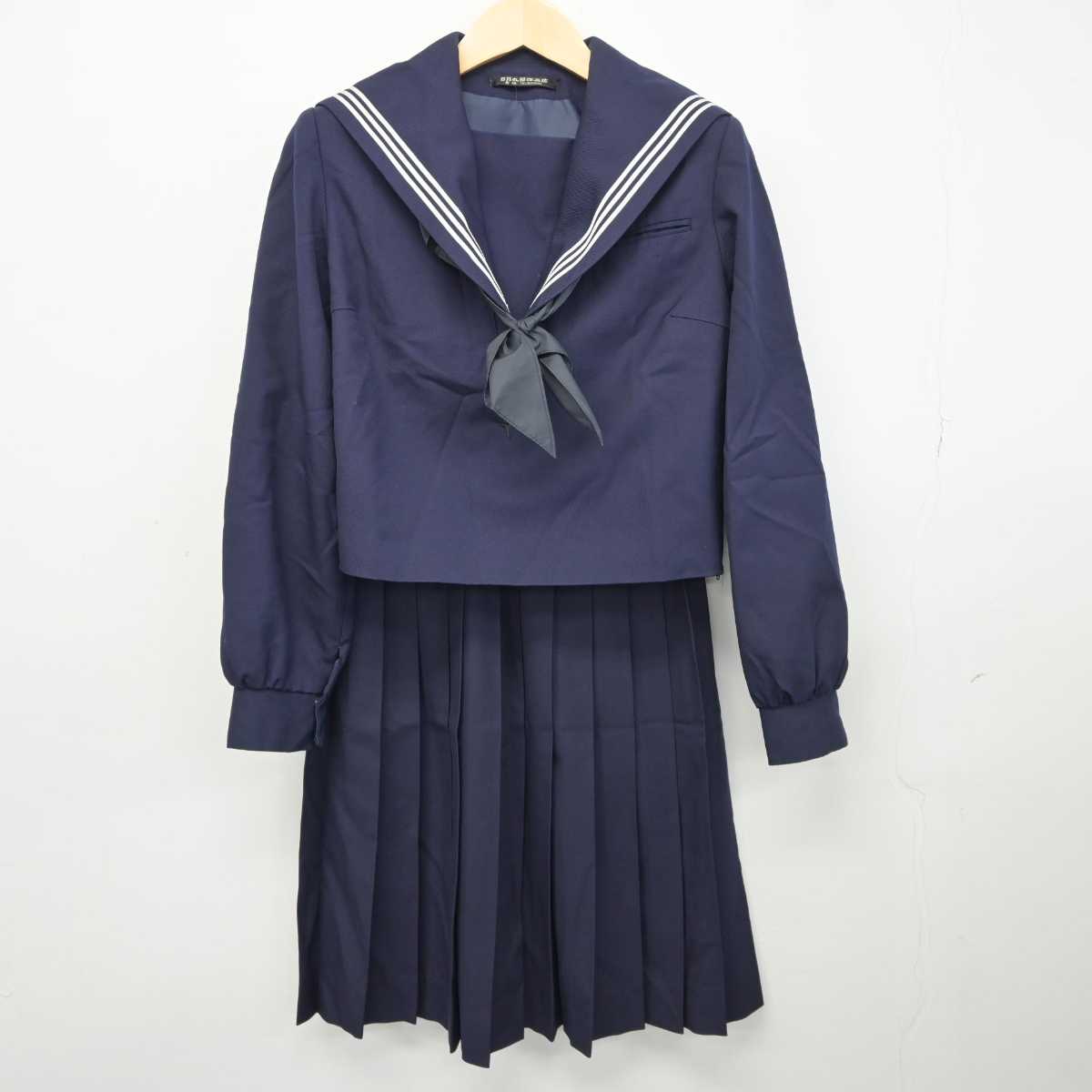 【中古】佐賀県 鳥栖高等学校 女子制服 3点 (セーラー服・スカート) sf044158