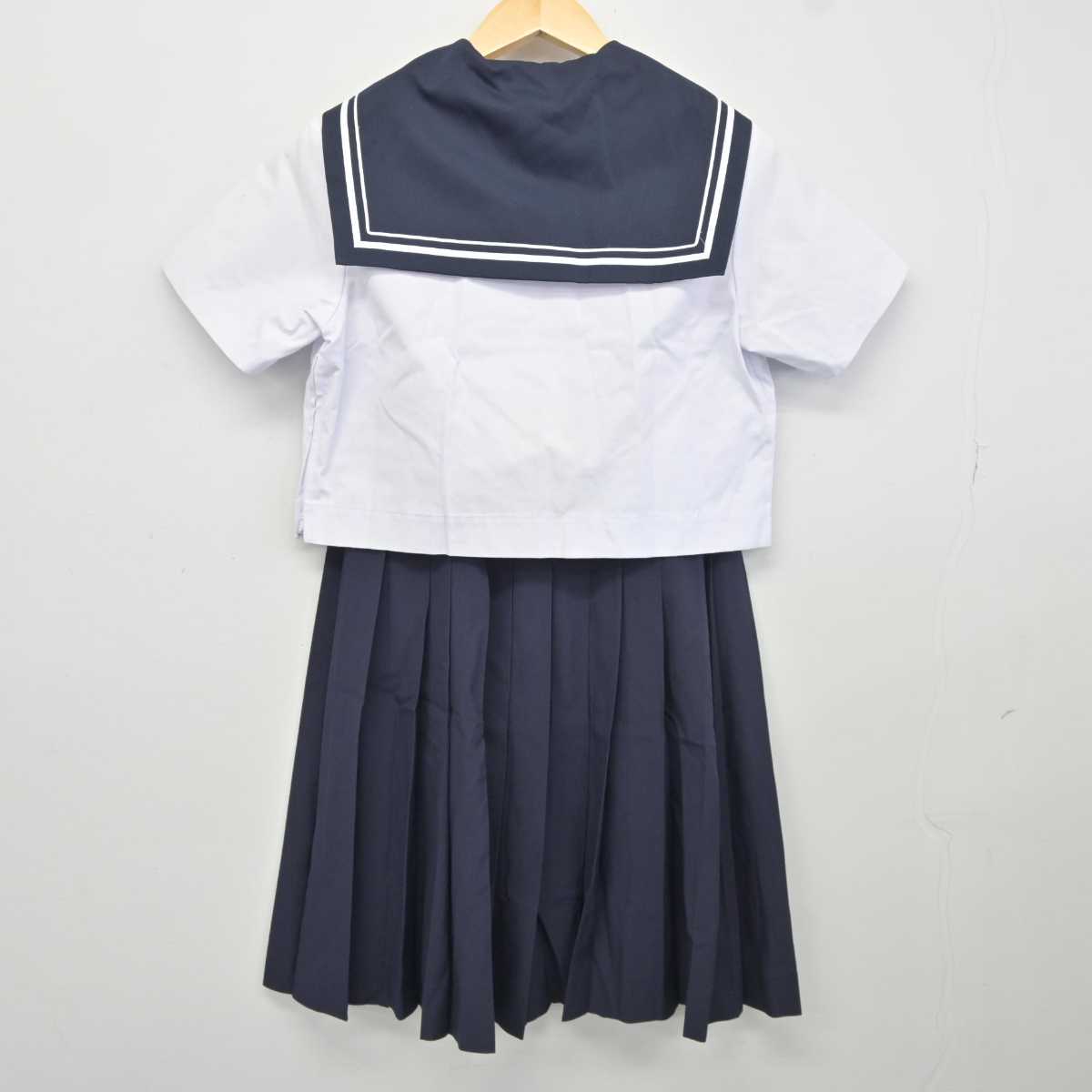 【中古】山形県 山形市立第十中学校 女子制服 5点 (セーラー服・セーラー服・スカート) sf044172