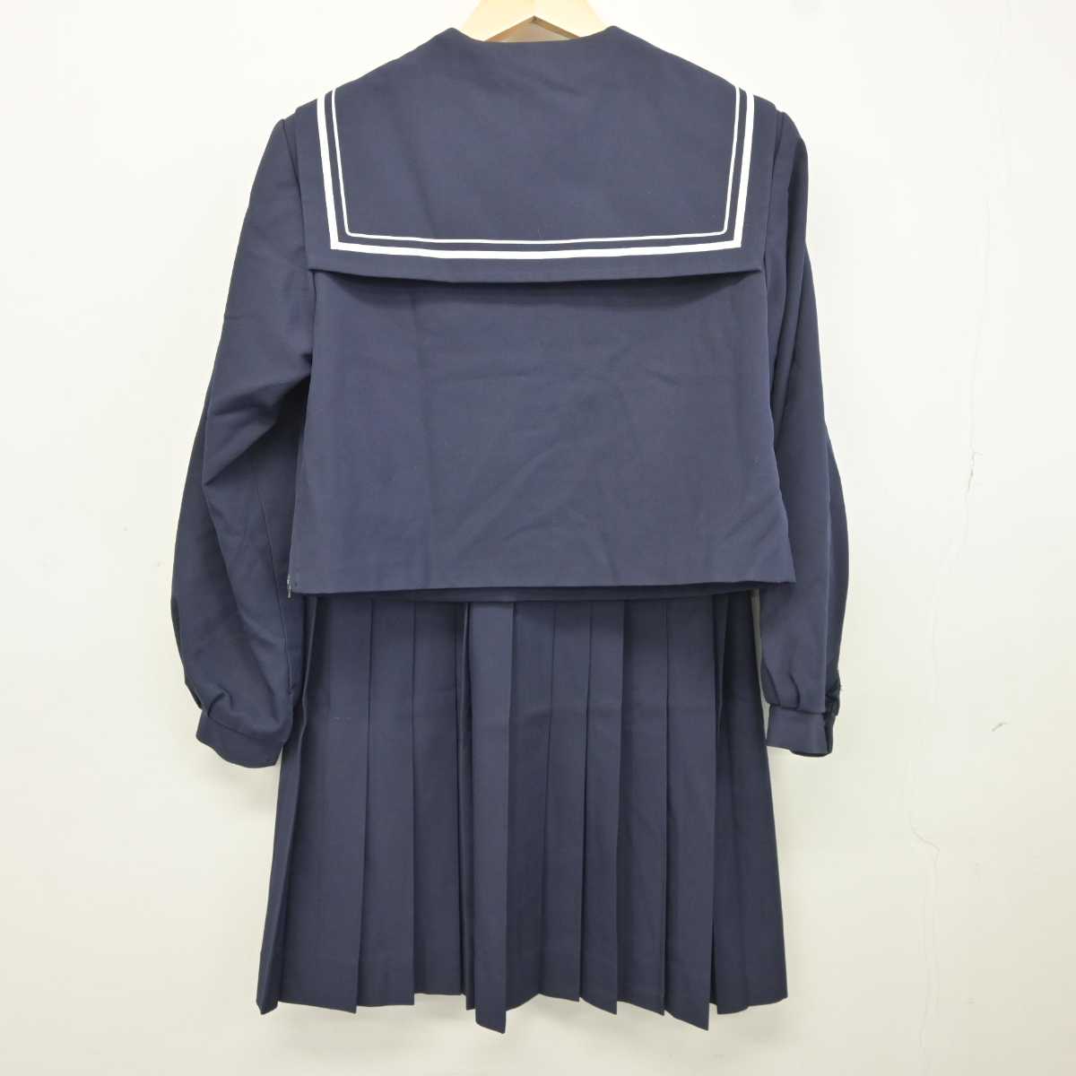 【中古】山形県 山形市立第十中学校 女子制服 3点 (セーラー服・スカート) sf044173