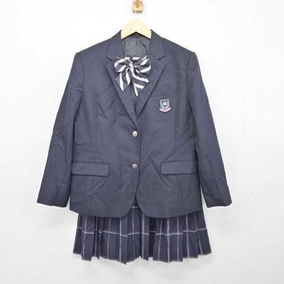 【中古】神奈川県 清心女子高等学校 女子制服 4点 (ブレザー・ニットベスト・スカート) sf044194