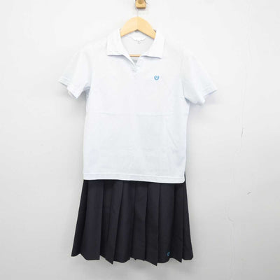 【中古】熊本県 湧心館高等学校 女子制服 2点 (シャツ・スカート) sf044203