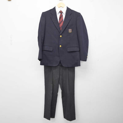 【中古】秋田県 城南中学校 男子制服 4点 (ブレザー・シャツ・ズボン) sf044211