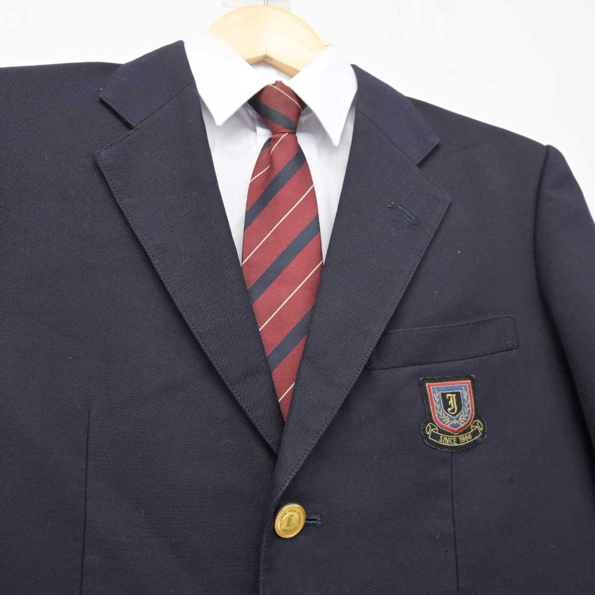 【中古】秋田県 城南中学校 男子制服 4点 (ブレザー・シャツ・ズボン) sf044211