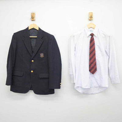 【中古】秋田県 城南中学校 男子制服 4点 (ブレザー・シャツ・ズボン) sf044211