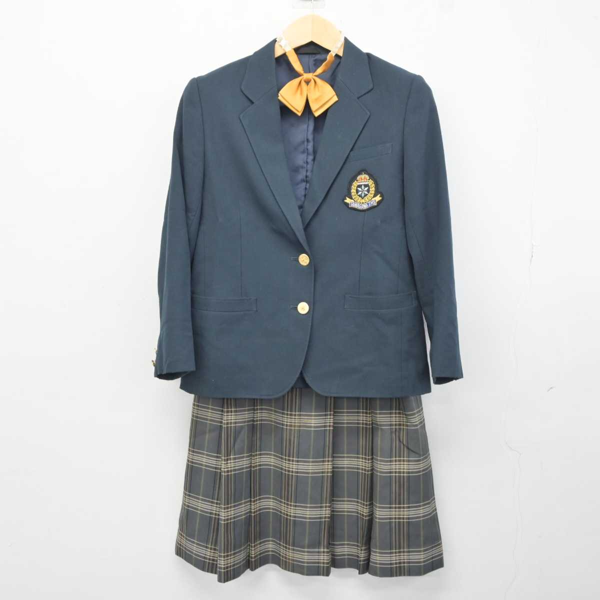 【中古】宮城県 玉川中学校 女子制服 3点 (ブレザー・スカート) sf044212