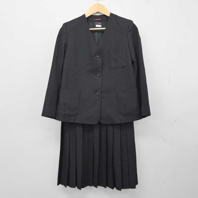 【中古】兵庫県 豊岡南中学校 女子制服 3点 (ブレザー・スカート) sf044219