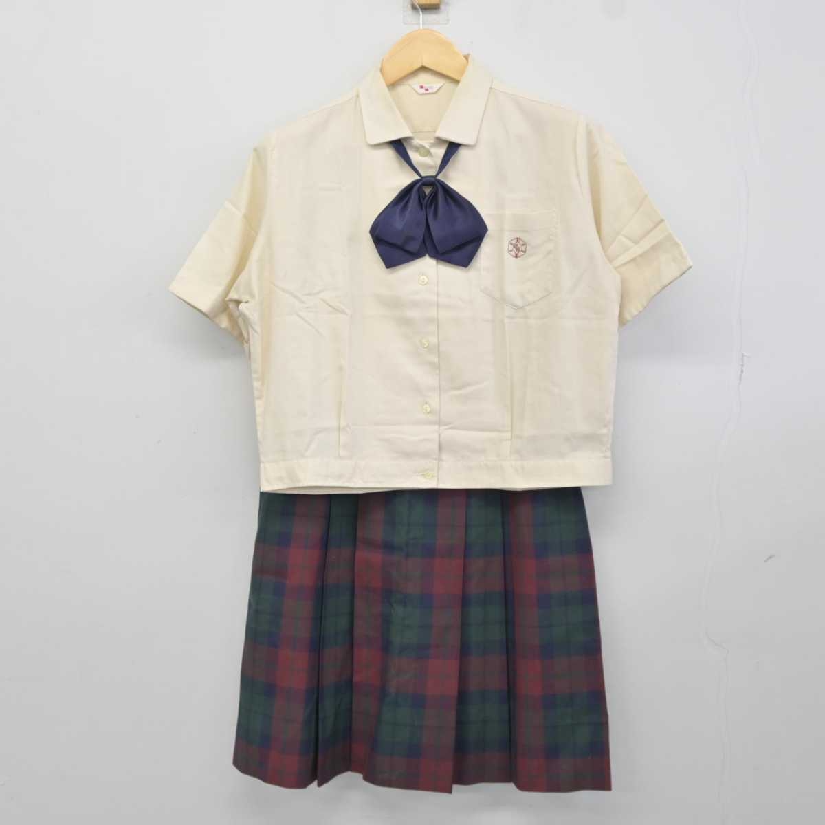 【中古】神奈川県 大西学園高等学校 女子制服 4点 (シャツ・スカート) sf044229