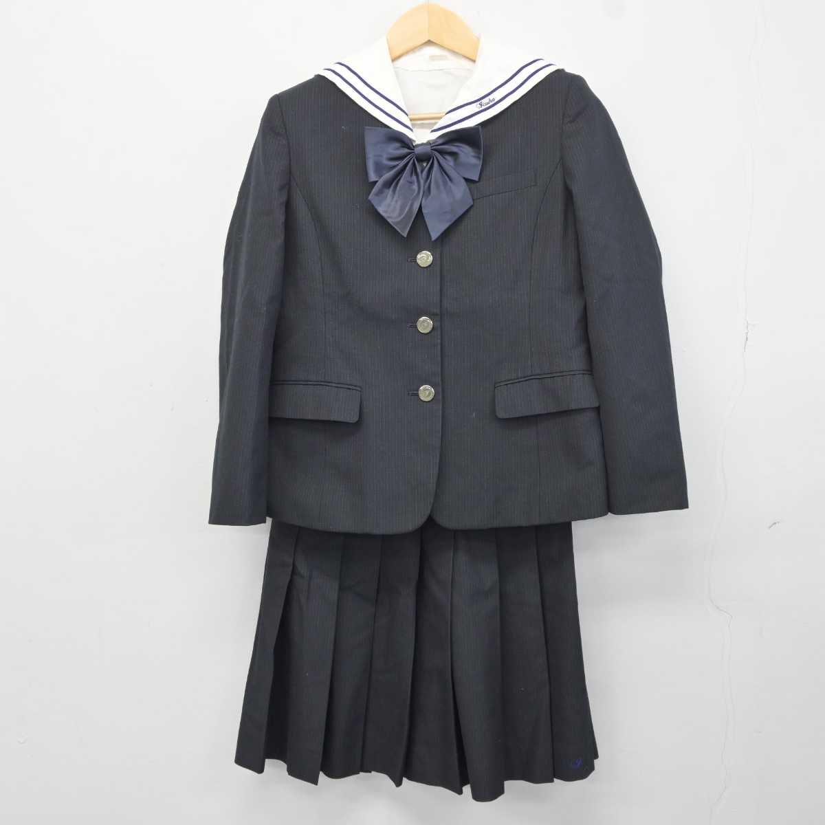 【中古】福岡県 飯塚高等学校 女子制服 4点 (ブレザー・セーラー服・スカート) sf044239