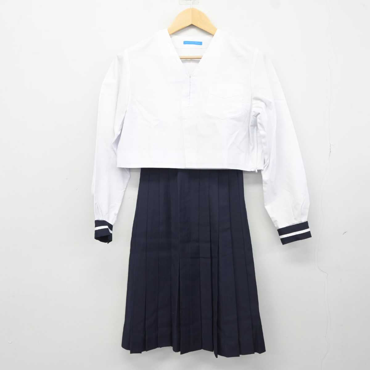 【中古】北海道 北星学園女子中学高等学校 女子制服 4点 (セーラー服・スカート) sf044241