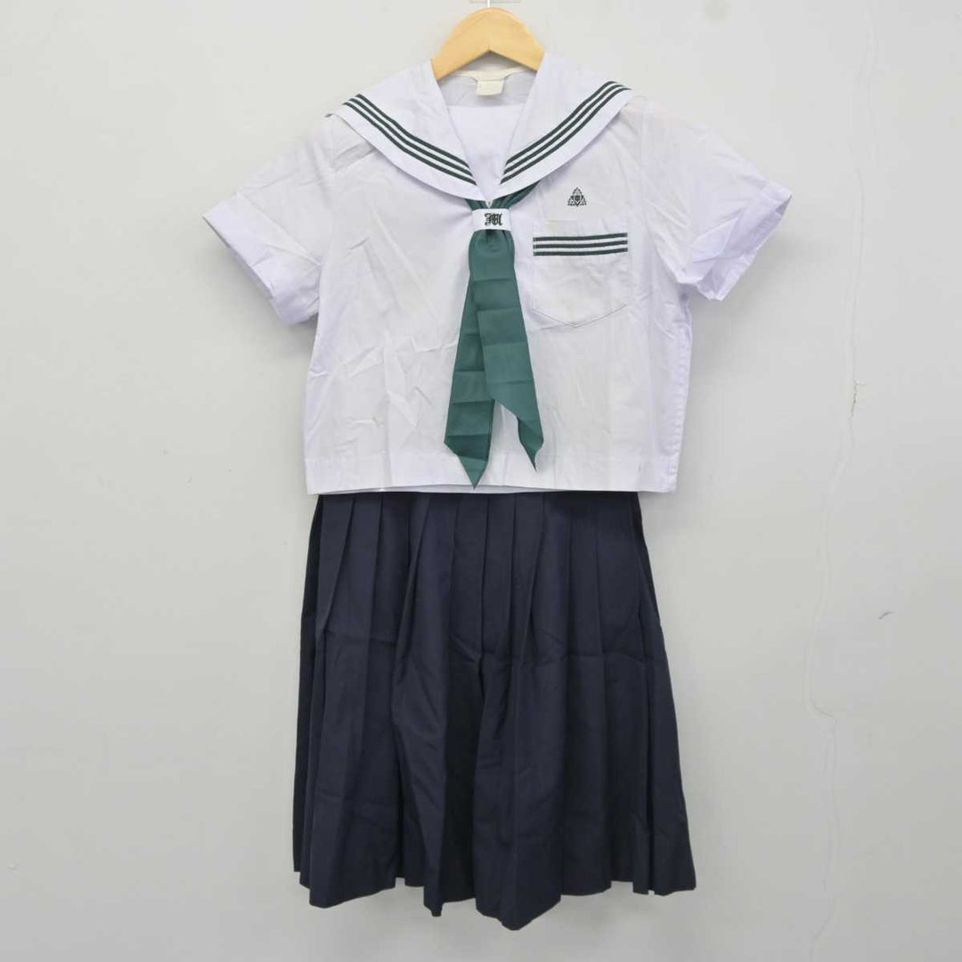 中古】岡山県 美作中学校 女子制服 3点 (セーラー服・スカート) sf044246 | 中古制服通販パレイド