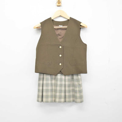 【中古】神奈川県 戸塚高等学校 女子制服 2点 (ベスト・スカート) sf044260