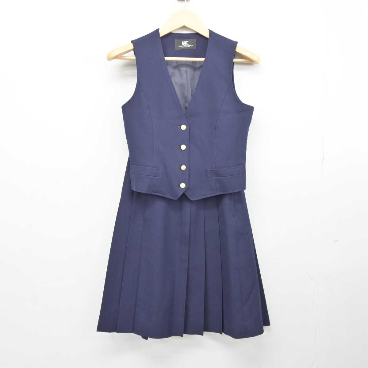 【中古】群馬県 東京農業大学第二高等学校 女子制服 4点 (ブレザー・ベスト・スカート) sf044261