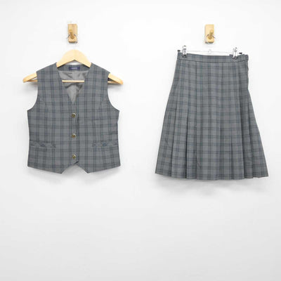 【中古】宮城県 仙台市立七北田中学校 女子制服 2点 (ベスト・スカート) sf044266