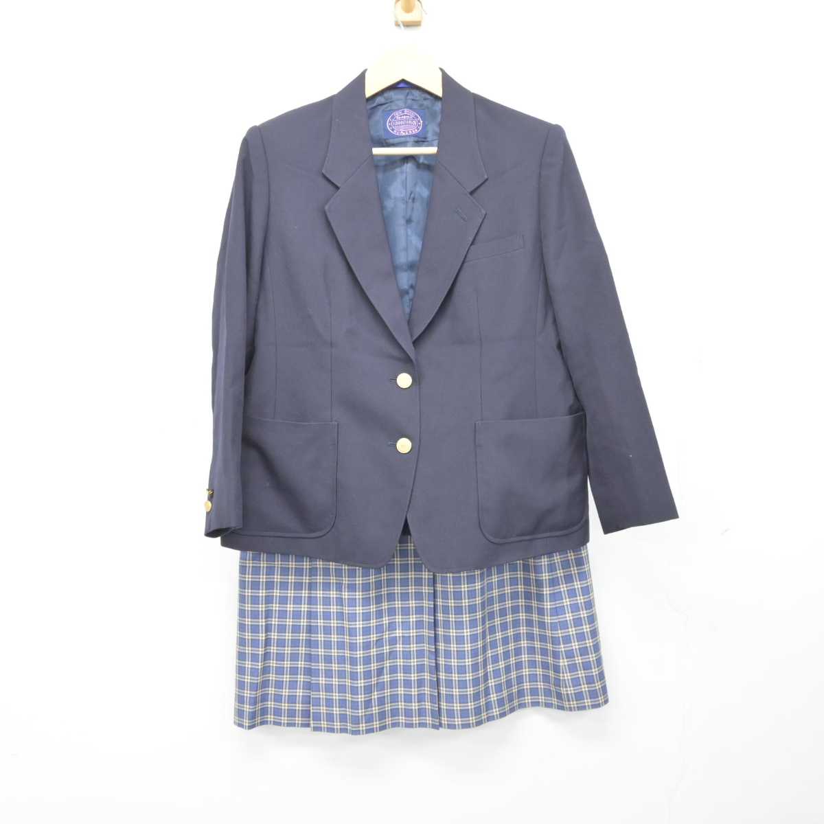 【中古】神奈川県 海老名市立海西中学校 女子制服 3点 (ブレザー・スカート) sf044271