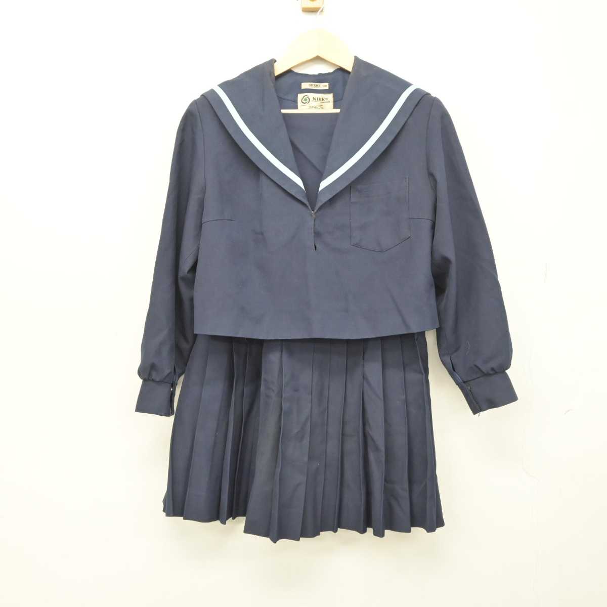 【中古】愛知県 日進高等学校 女子制服 2点 (セーラー服・スカート) sf044277