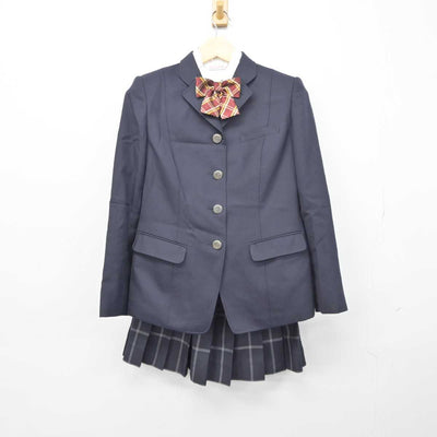 【中古】福岡県 田川科学技術高等学校 女子制服 5点 (ブレザー・シャツ・シャツ・スカート) sf044284