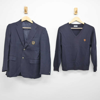 【中古】神奈川県 立花学園高等学校 男子制服 5点 (ブレザー・ニット・ズボン) sf044294