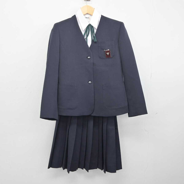 中古】滋賀県 守山南中学校 女子制服 5点 (ブレザー・シャツ・スカート