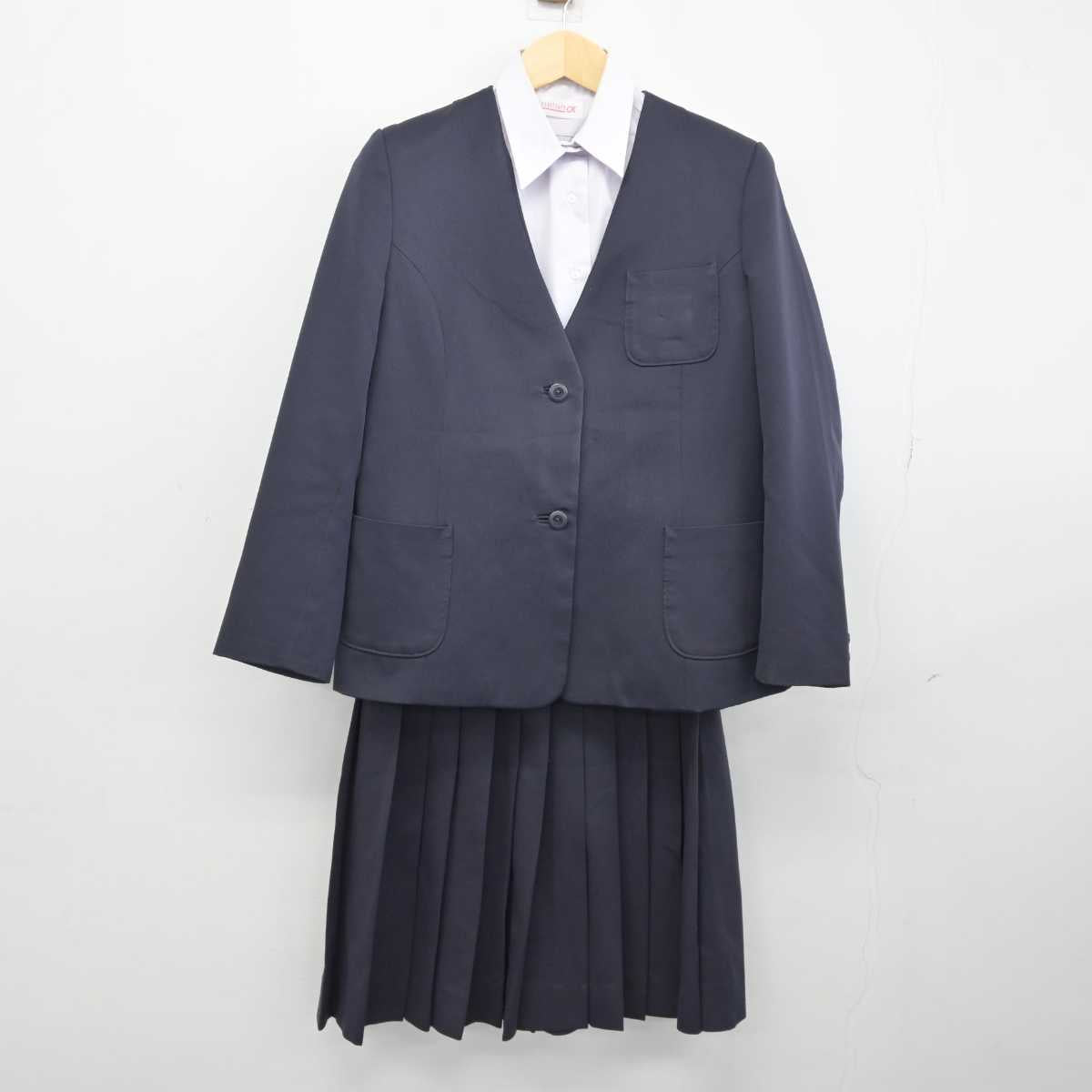 【中古】滋賀県 守山南中学校 女子制服 3点 (ブレザー・シャツ・スカート) sf044335