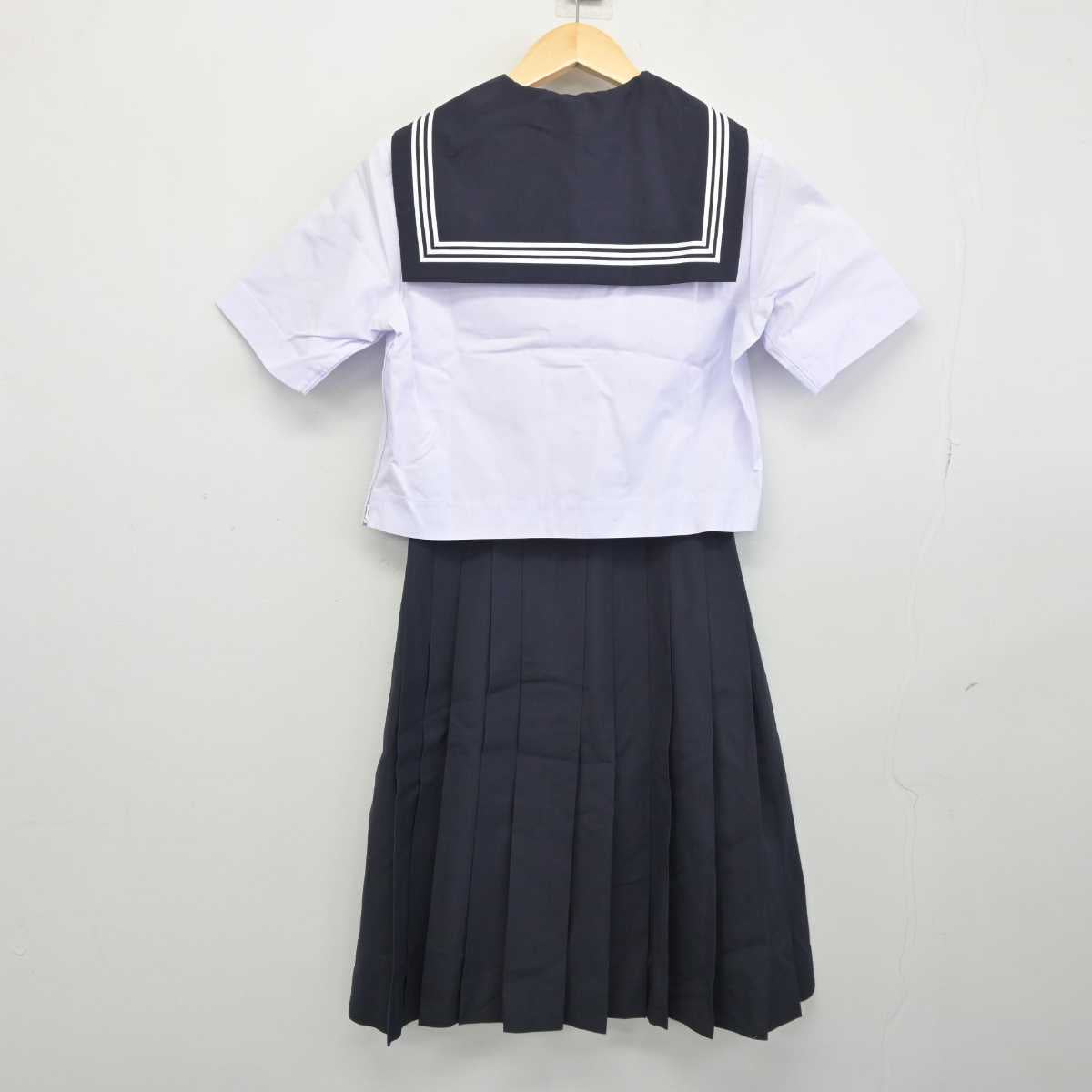 【中古】茨城県 日立第二高等学校 女子制服 2点 (セーラー服・スカート) sf044341