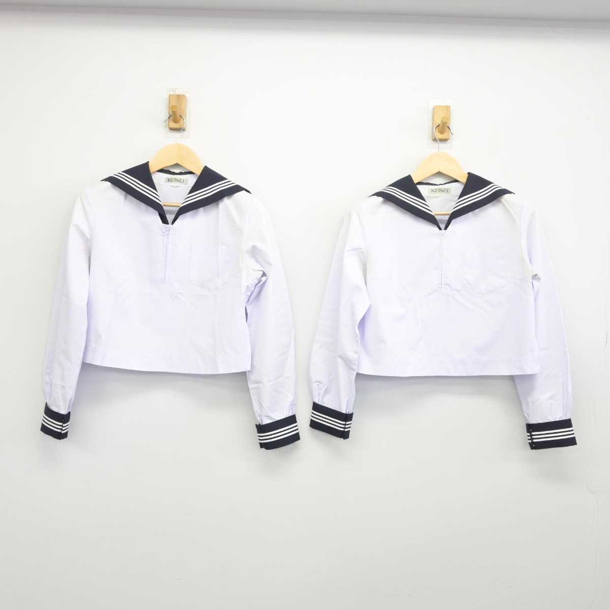 【中古】茨城県 日立第二高等学校 女子制服 2点 (セーラー服) sf044342