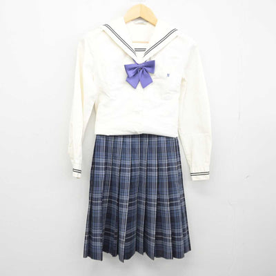 【中古】岡山県 倉敷翠松高等学校 女子制服 3点 (セーラー服・スカート) sf044343