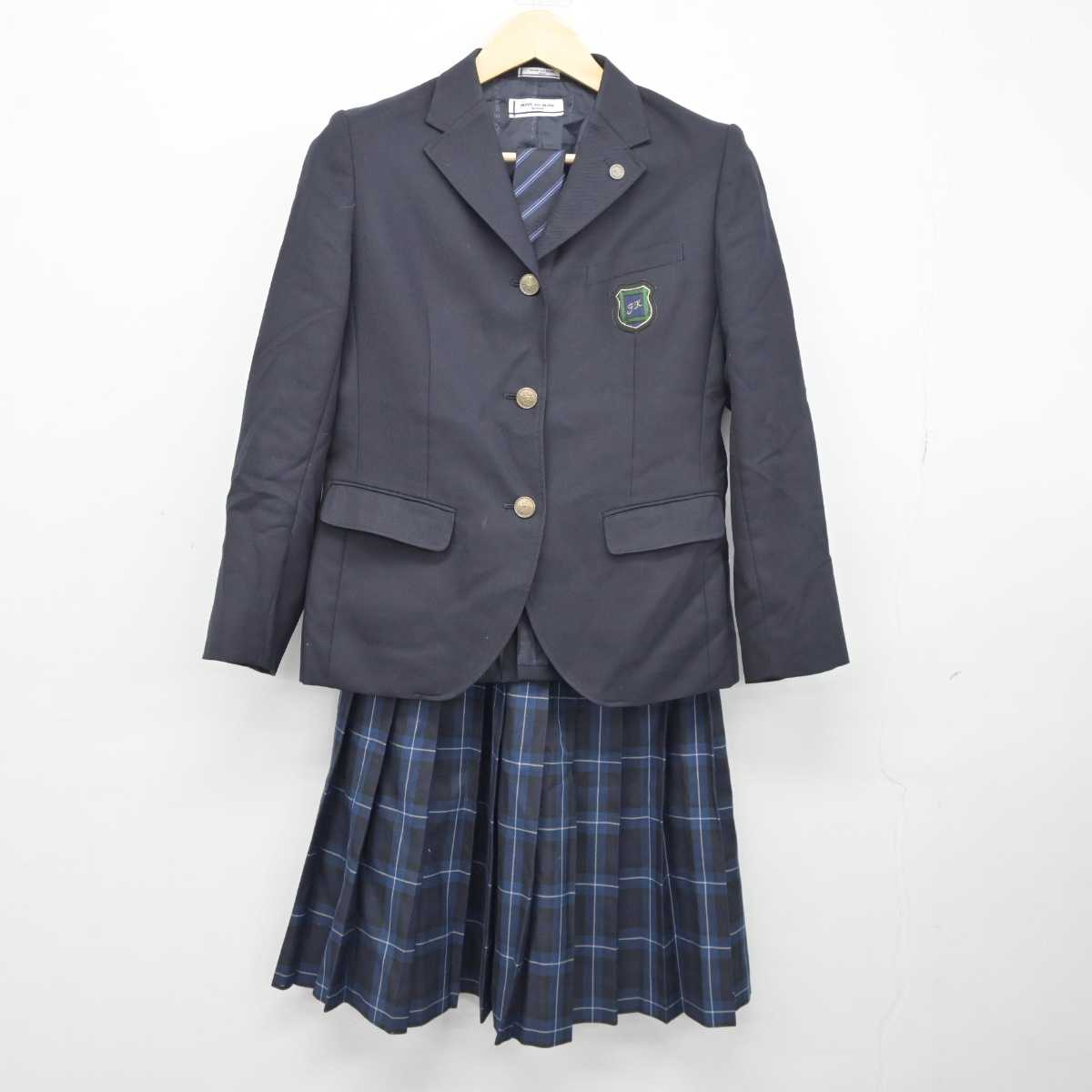 【中古】福岡県 福岡講倫館高等学校 女子制服 4点 (ブレザー・スカート・スカート) sf044366