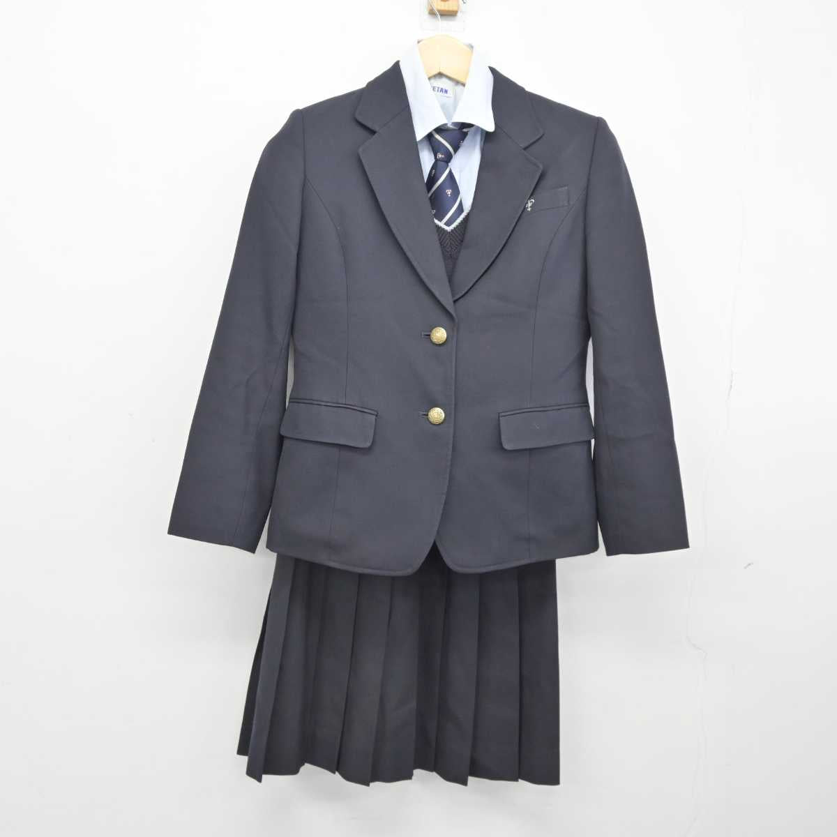 【中古】東京都 日大鶴ヶ丘高等学校 女子制服 5点 (ブレザー・ニット・シャツ・スカート) sf044382