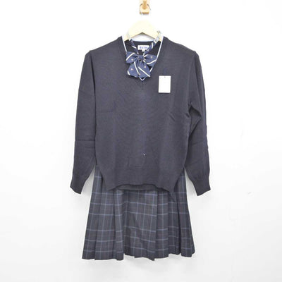 【中古】東京都 日大鶴ヶ丘高等学校 女子制服 3点 (ニット・スカート) sf044383