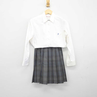 【中古】香川県 藤井高等学校 女子制服 2点 (シャツ・スカート) sf044401