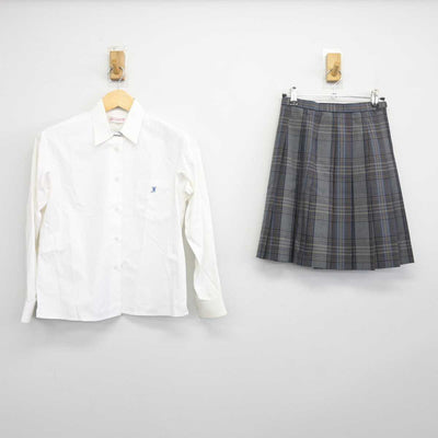 【中古】香川県 藤井高等学校 女子制服 2点 (シャツ・スカート) sf044401