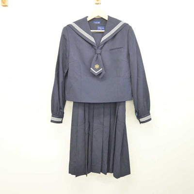 【中古】東京都 葛飾区立一之台中学校 女子制服 4点 (セーラー服・シャツ・ジャンパースカート) sf044406