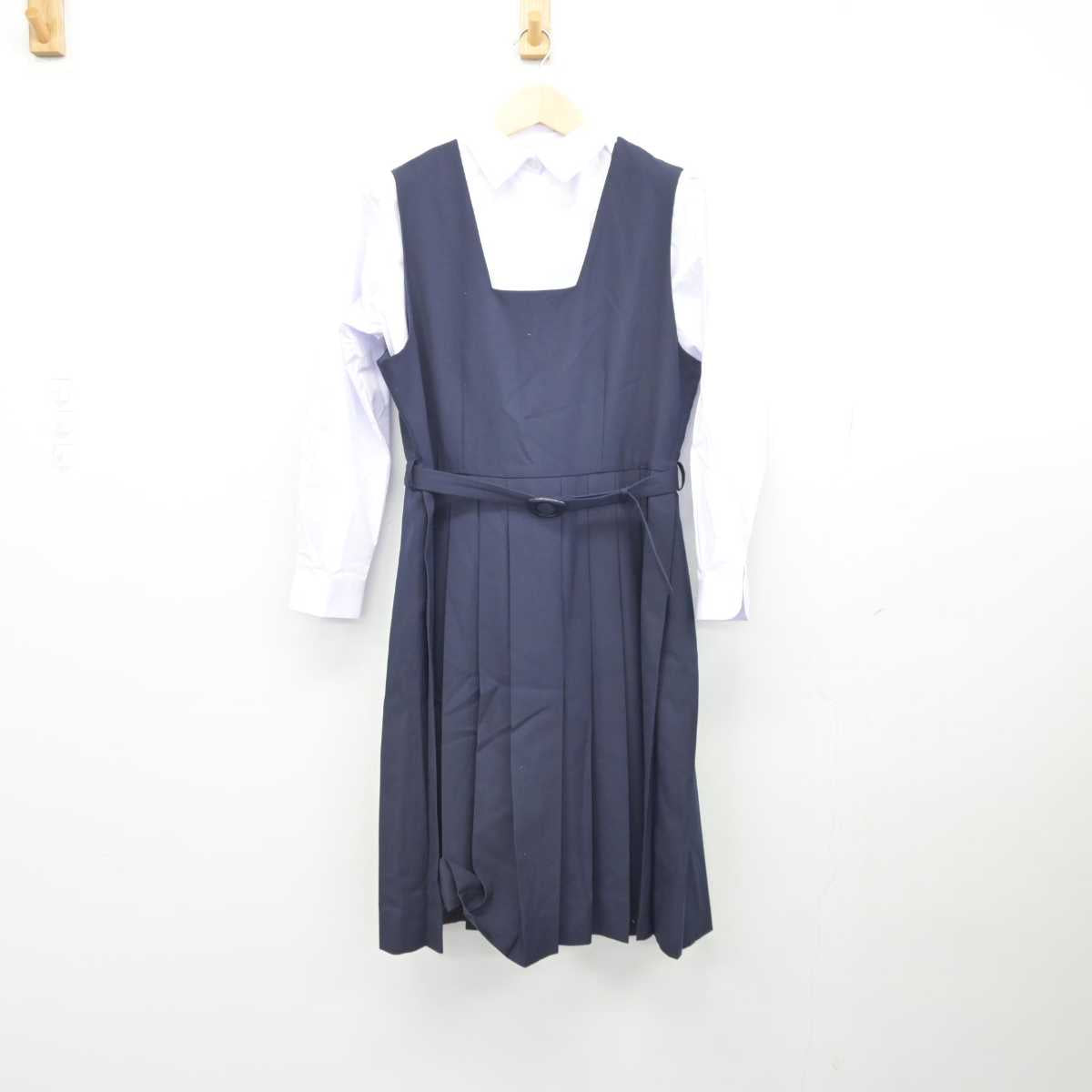 【中古】東京都 葛飾区立一之台中学校 女子制服 4点 (セーラー服・シャツ・ジャンパースカート) sf044406