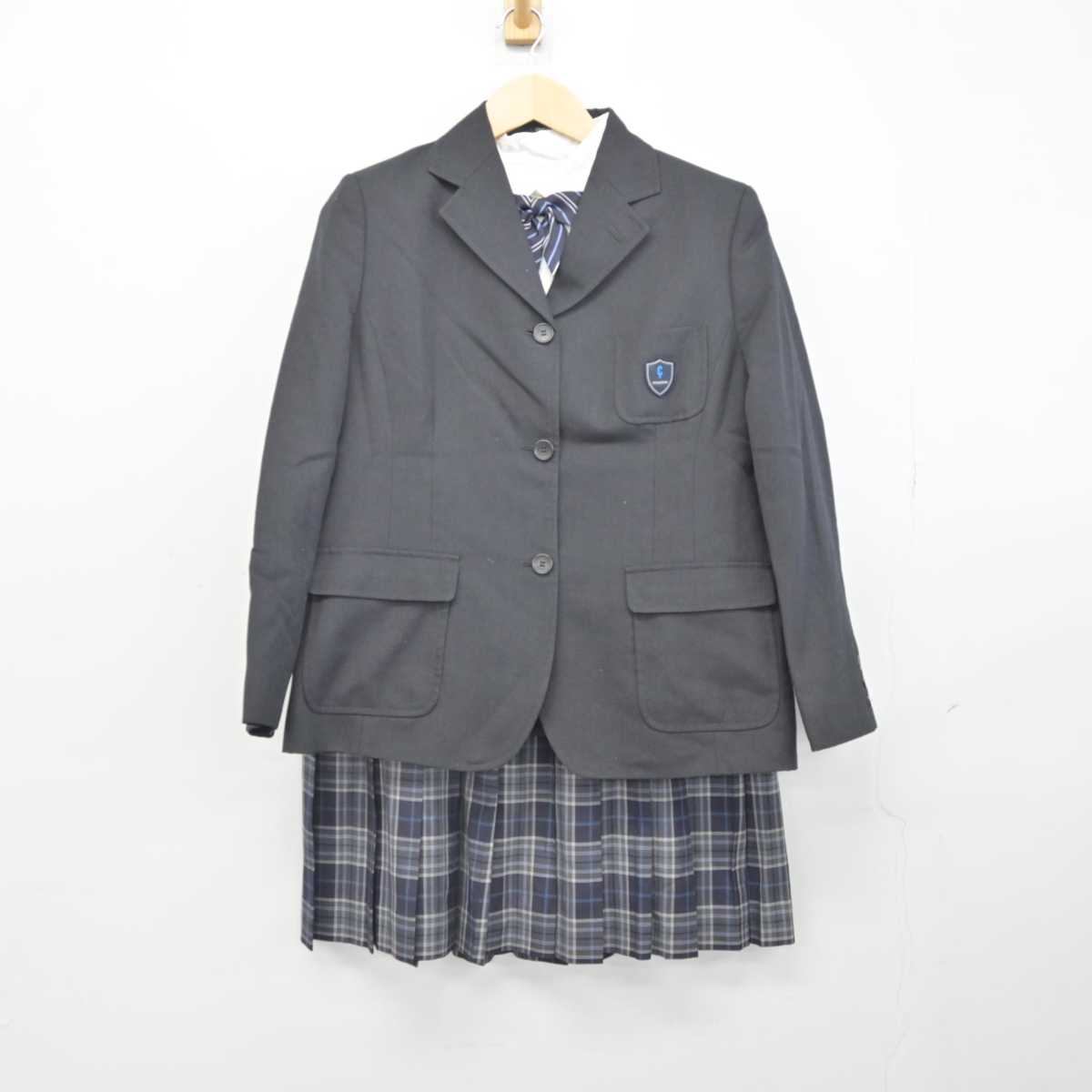 【中古】東京都 武蔵野中学校高等学校 女子制服 4点 (ブレザー・シャツ・スカート) sf044408