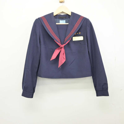 【中古】福岡県 飯塚第一中学校 女子制服 3点 (セーラー服・スカート) sf044413