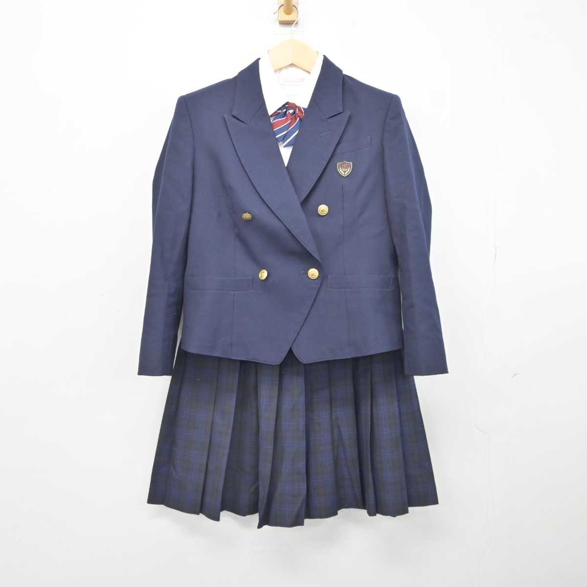 【中古】千葉県 幕張総合高等学校 女子制服 4点 (ブレザー・シャツ・スカート) sf044418