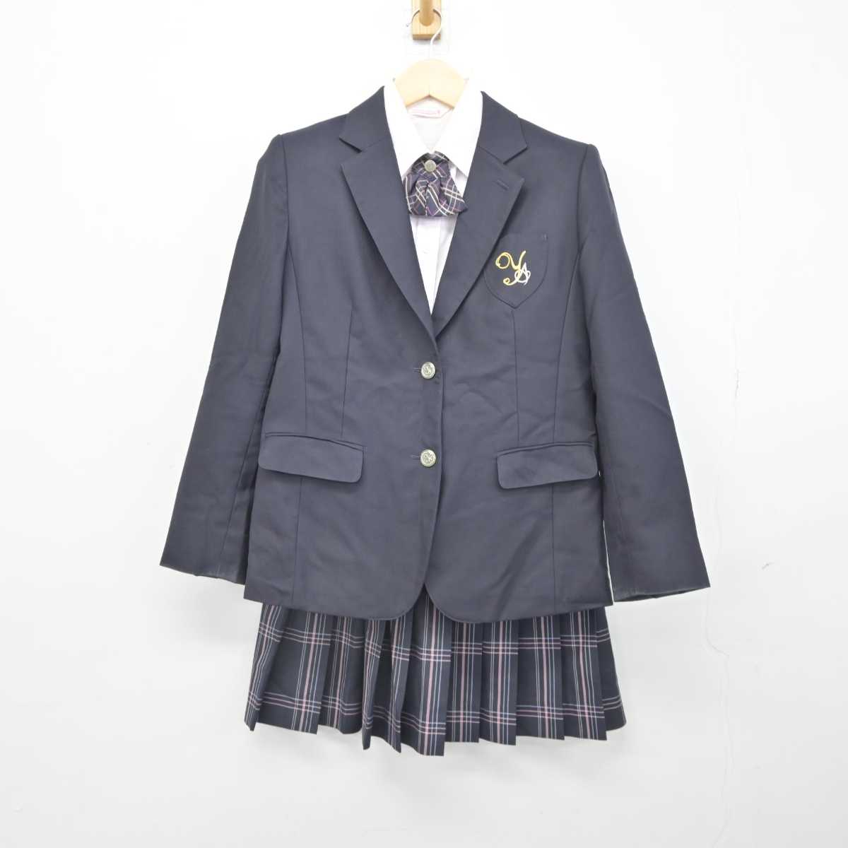 【中古】東京都 八雲学園中学校高等学校 女子制服 5点 (ブレザー・シャツ・スカート) sf044421