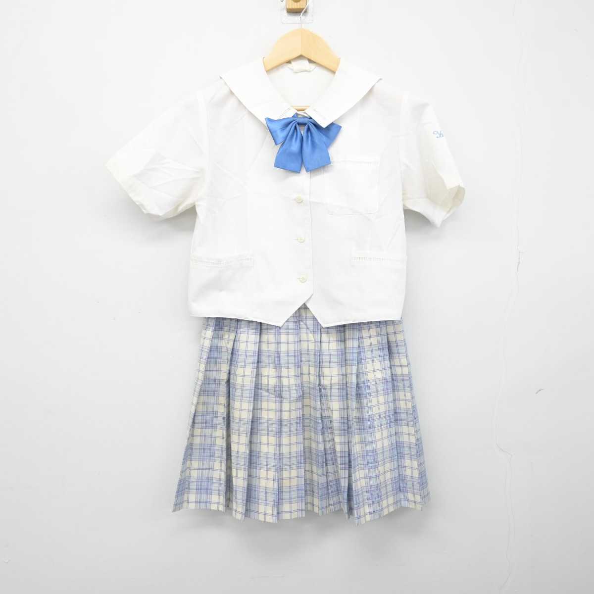 【中古】東京都 八雲学園中学校高等学校 女子制服 4点 (シャツ・スカート) sf044424