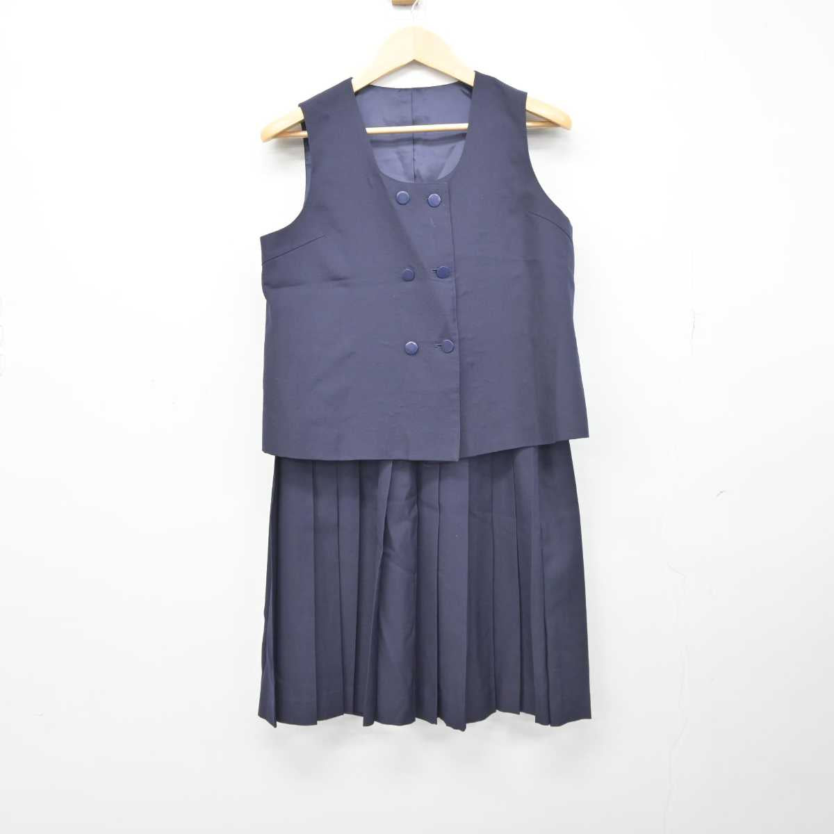 【中古】埼玉県 馬宮中学校 女子制服 3点 (ブレザー・ベスト・スカート) sf044440