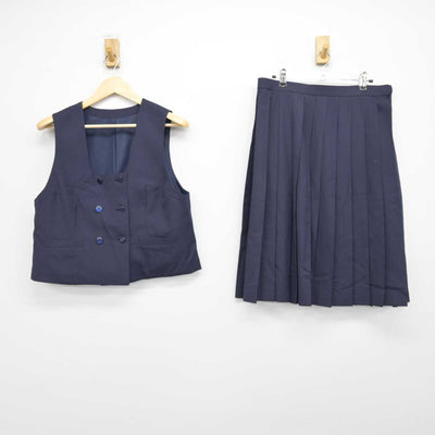 【中古】埼玉県 馬宮中学校 女子制服 2点 (ベスト・スカート) sf044442