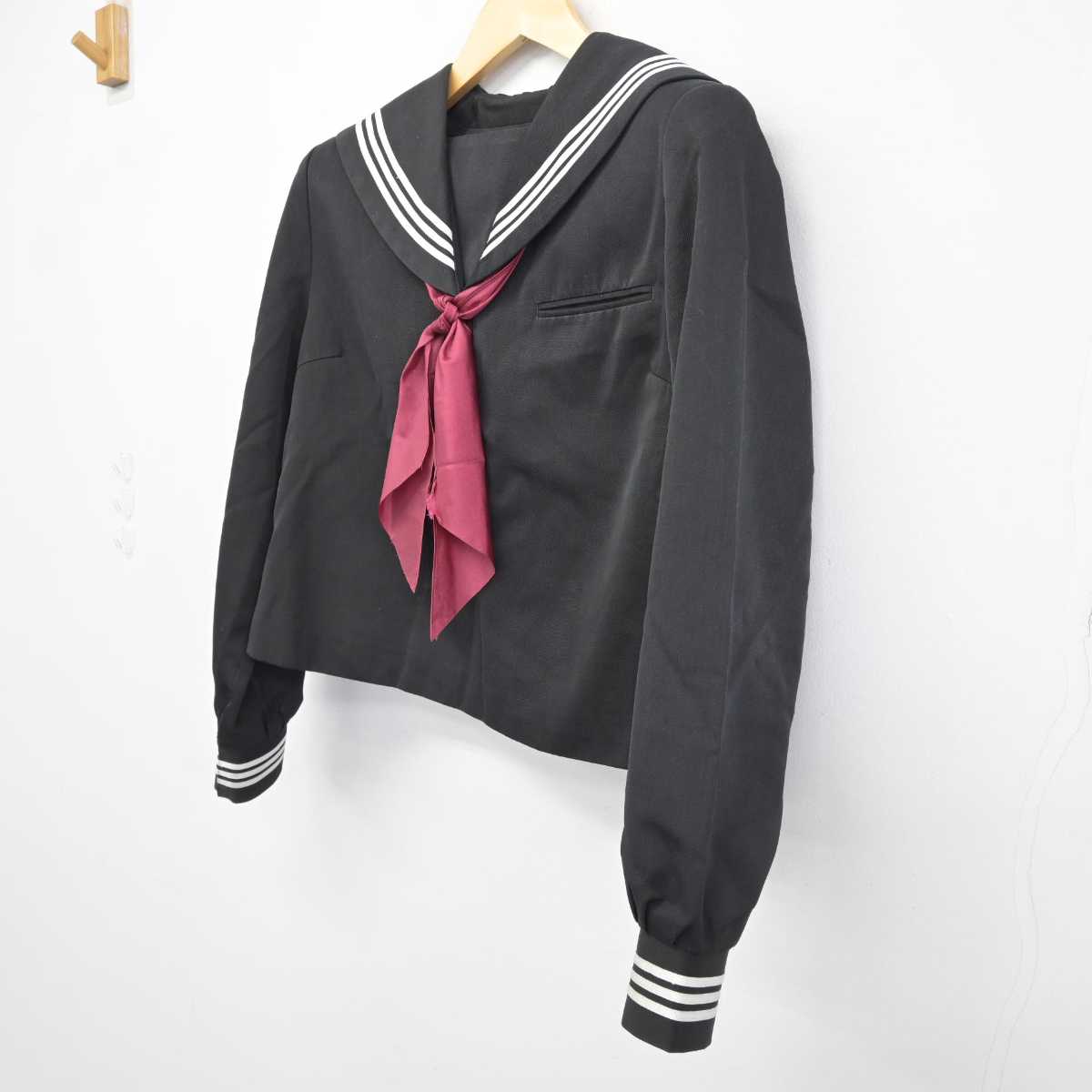 【中古】香川県 引田中学校 女子制服 2点 (セーラー服) sf044450