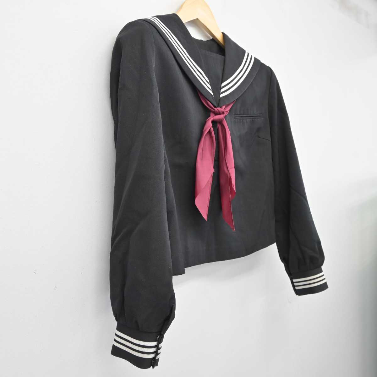 【中古】香川県 引田中学校 女子制服 2点 (セーラー服) sf044450