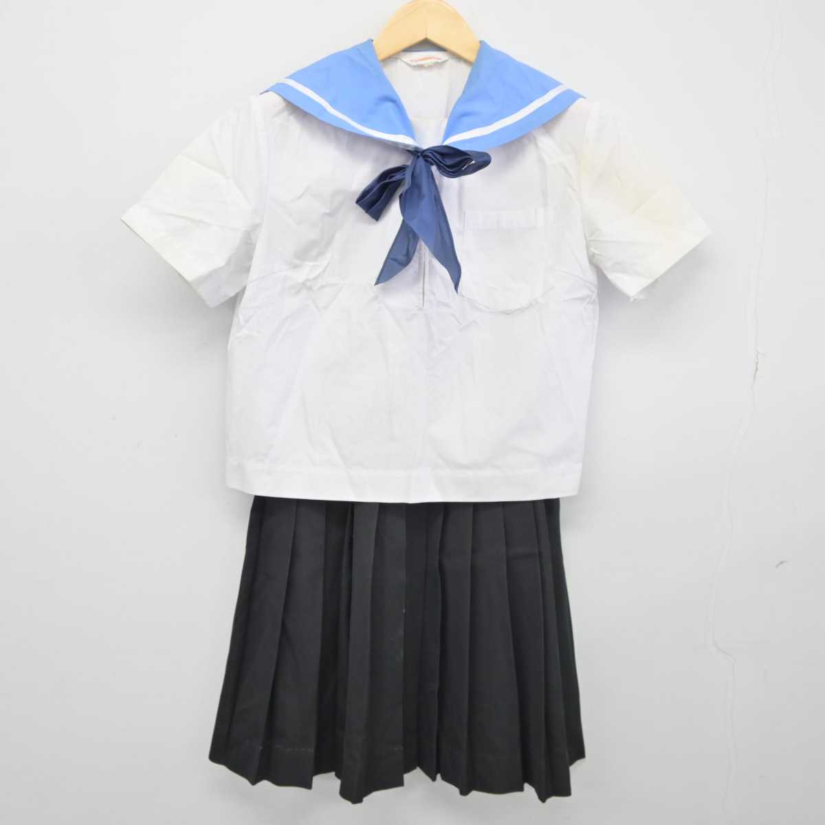 【中古】香川県 引田中学校 女子制服 3点 (セーラー服・スカート) sf044451