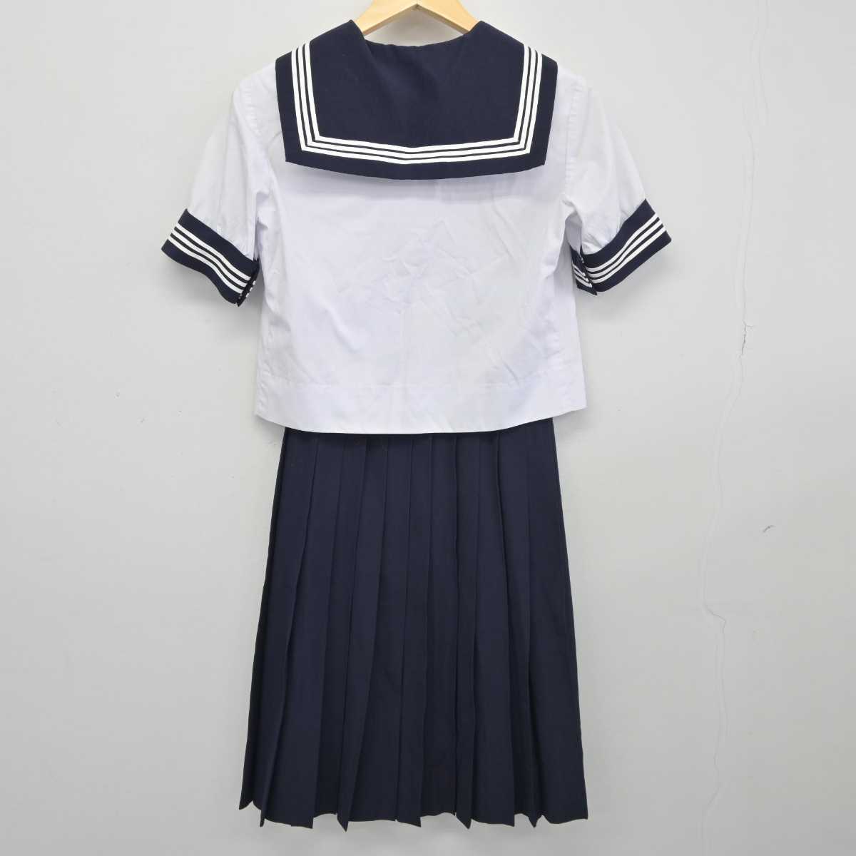 【中古】広島県 比治山女子高等学校 女子制服 3点 (セーラー服・スカート) sf044453