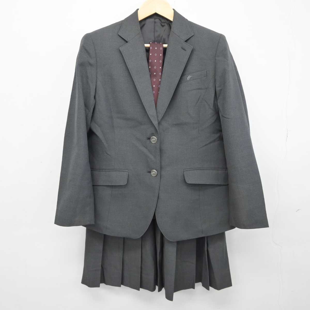 【中古】東京都 大江戸高等学校 女子制服 3点 (ブレザー・スカート) sf044467