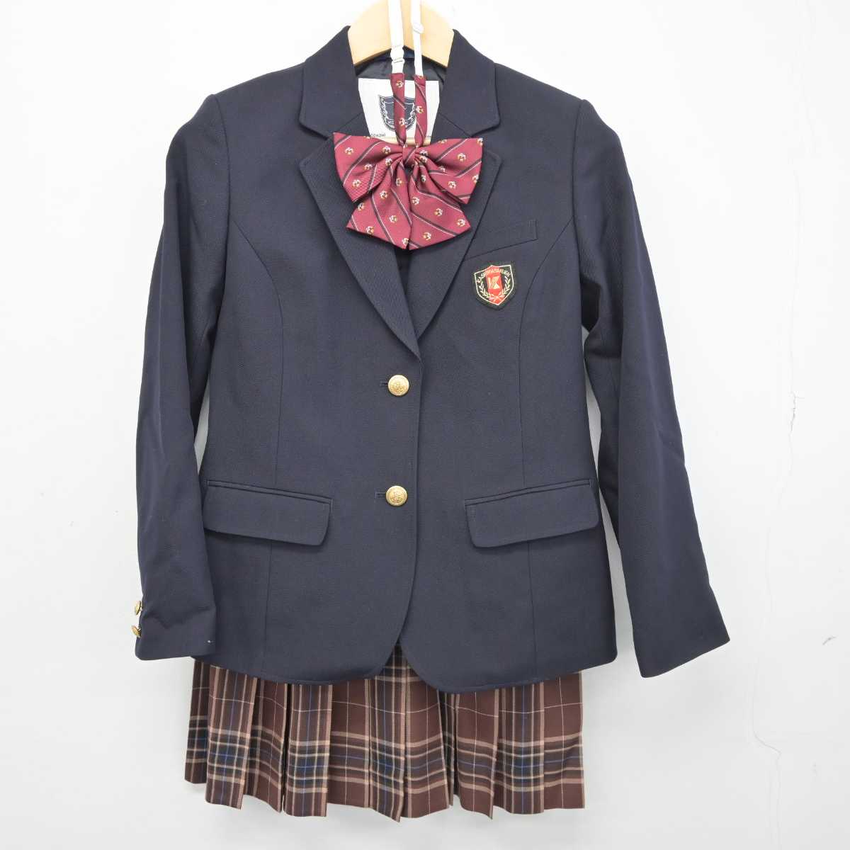 【中古】 鹿島学園高等学校 女子制服 3点 (ブレザー・スカート) sf044473