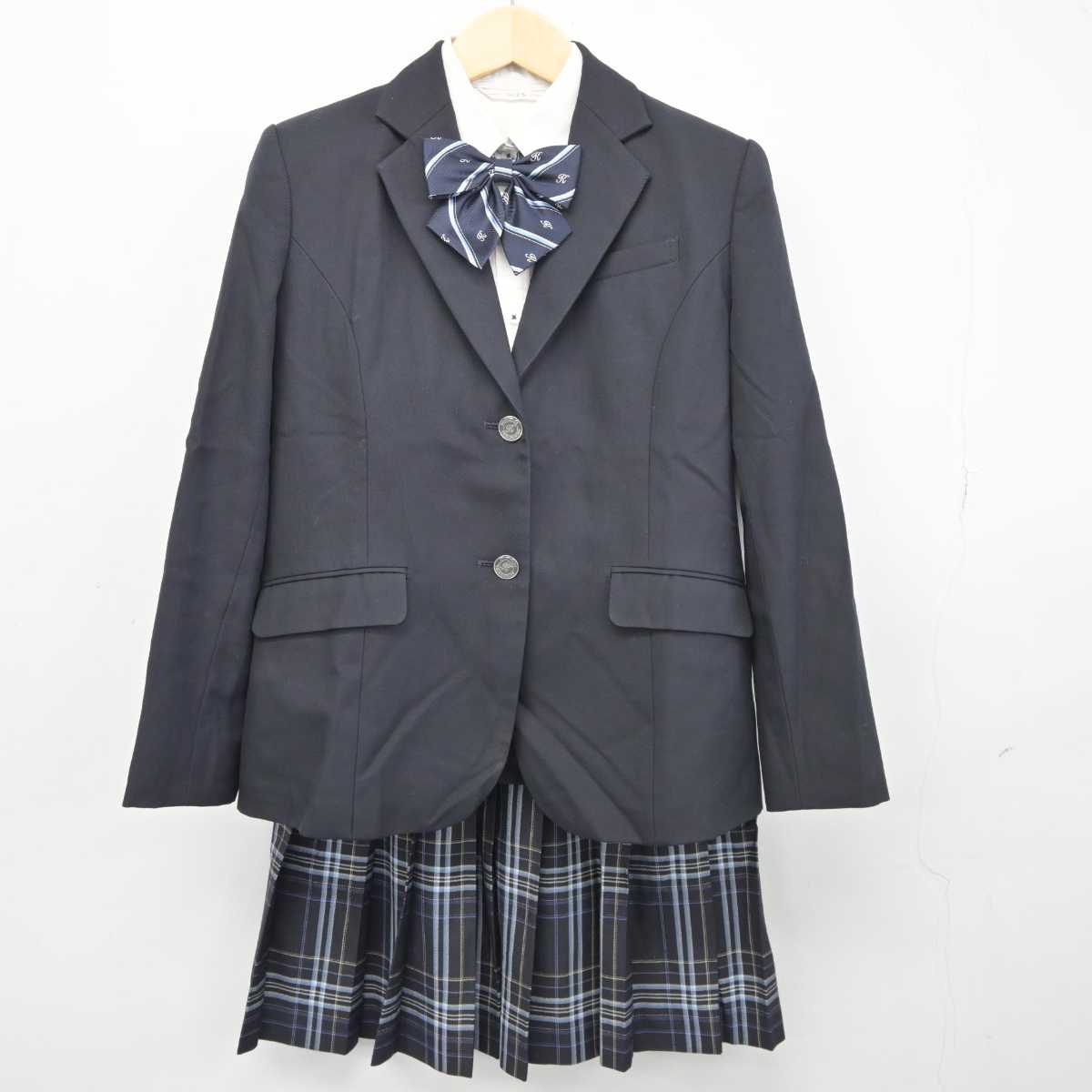 【中古】神奈川県 鵠沼高等学校 女子制服 4点 (ブレザー・シャツ・スカート) sf044475