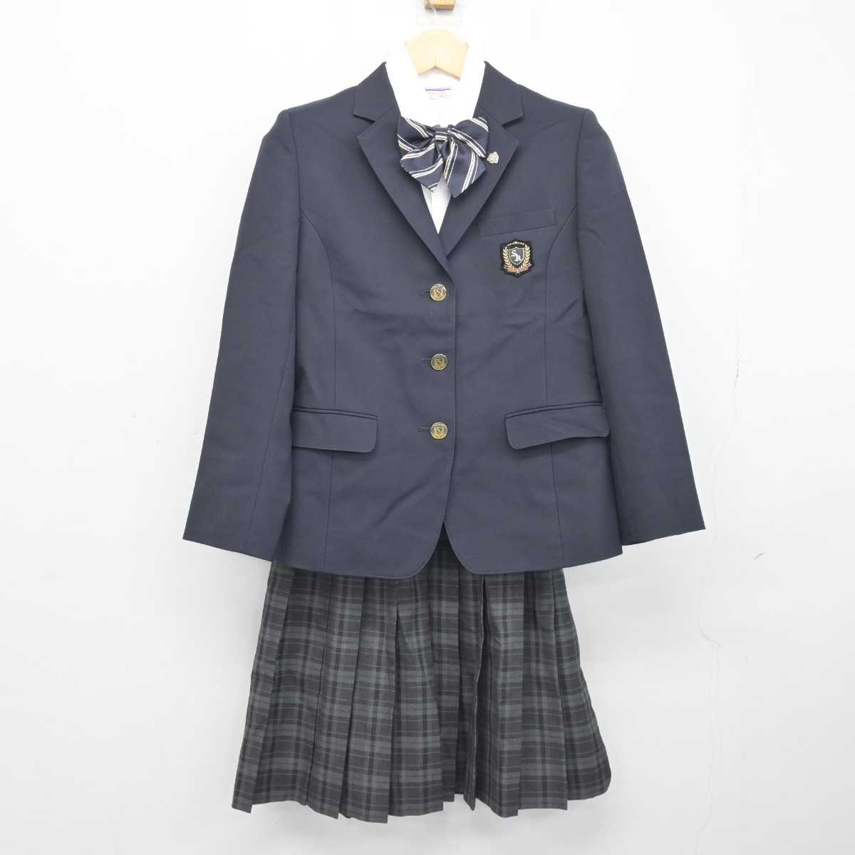 【中古】埼玉県 栄北高等学校 女子制服 4点 (ブレザー・シャツ・スカート) sf044502