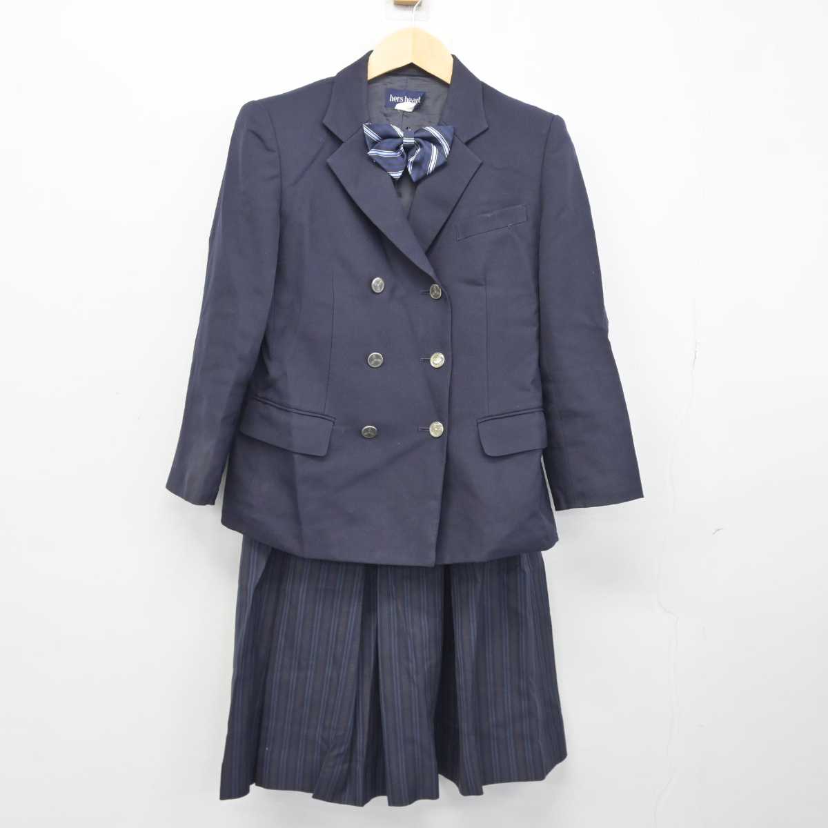 【中古】徳島県 城之内高等学校 女子制服 4点 (ブレザー・ベスト・スカート) sf044510