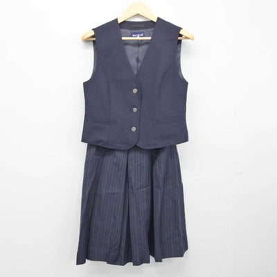 【中古】徳島県 城之内高等学校 女子制服 4点 (ブレザー・ベスト・スカート) sf044510